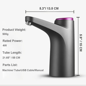 [Portable Water Dispenser] Portable 5 Gallon Water Jug Dispenser - USB Charging Water Pump for 2-5 Gallon Drinking Water