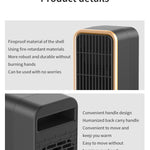 500W Portable Ceramic Electric Space Heater, Quiet, Square Shape, Tip-over Protection - 110-130V US Plug, No Energy Efficiency Rating, for Bedroom, Living Room, Office