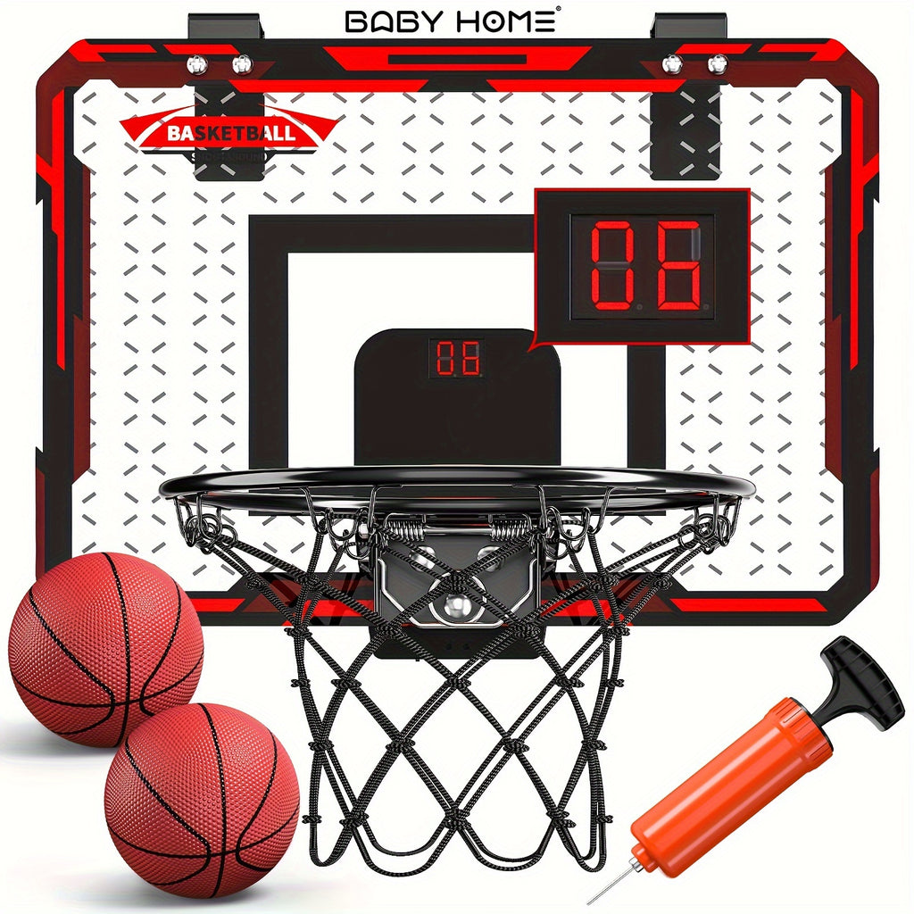 Indoor Basketball Hoop For Kids - Mini Basketball Hoop With 2 Balls -  For Boys & Girls - Suitable for Indoor Play - Perfect Gift for Kids