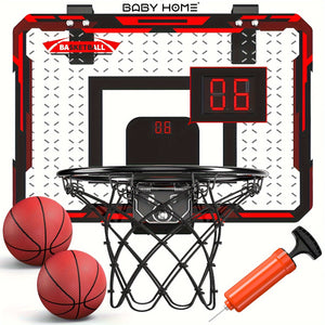 Indoor Basketball Hoop For Kids - Mini Basketball Hoop With 2 Balls -  For Boys & Girls - Suitable for Indoor Play - Perfect Gift for Kids