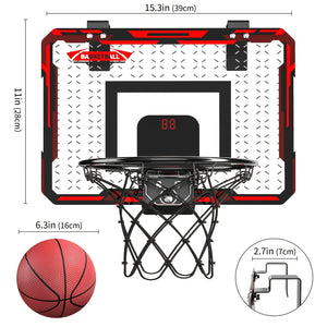 Indoor Basketball Hoop For Kids - Mini Basketball Hoop With 2 Balls -  For Boys & Girls - Suitable for Indoor Play - Perfect Gift for Kids