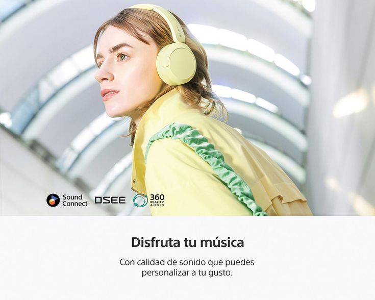 Audífonos Inalámbricos Sony Wh-ch520 Color Amarillo