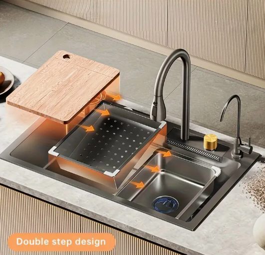 Fregadero Grande de Cocina en Acero Inoxidable Logrado