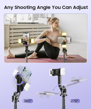Trípode 53’’ Selfie Stick con Luz – ACKIMA