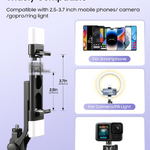 Trípode 53’’ Selfie Stick con Luz – ACKIMA