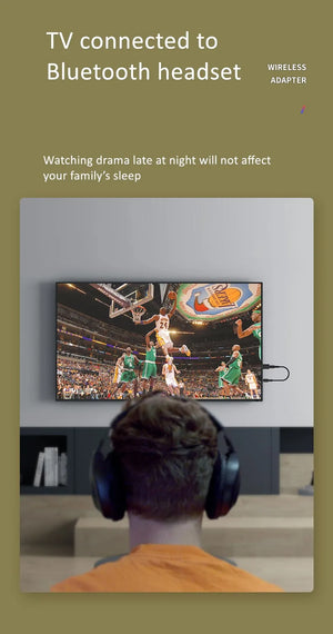 Tv Bluetooth Headphones Wireless Headphon with Mic USB Adaptor Headset Noise Canceling Stereo Foldable Bass for TV Earphone
