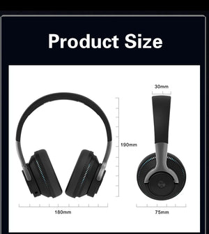 Tv Bluetooth Headphones Wireless Headphon with Mic USB Adaptor Headset Noise Canceling Stereo Foldable Bass for TV Earphone