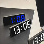 LED Digital Alarm Clock Voice-activated Mirror Double Alarm Clock Bedside Clock Temperature Snooze Electronic Watch Date Display