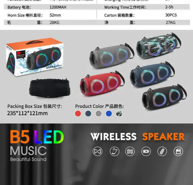 Carpbaba XTREME3R Portable Waterproof Power Bluetooth Speaker Wireless Subwoofer 360 Stereo Surround TWS FM Boom Box