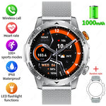 LIGE 1000 mAh Smart Watch 1.7 Inch Screen Bluetooth Call Voice Assistant Watch Sports Fitness IP68 Waterproof Smartwatch For Men