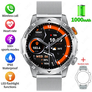 LIGE 1000 mAh Smart Watch 1.7 Inch Screen Bluetooth Call Voice Assistant Watch Sports Fitness IP68 Waterproof Smartwatch For Men