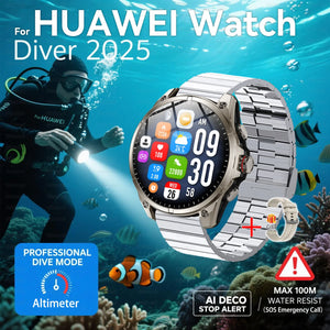 New For Huawei Ultra Hot sale GPS SmartWatch Men AMOLED HD Precise GPS Compass BT Call Health Monitor 5ATM Waterproof SWIM Watch