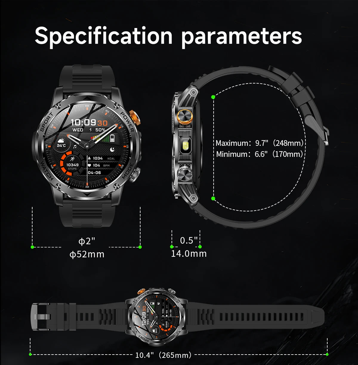 LIGE 1000 mAh Smart Watch 1.7 Inch Screen Bluetooth Call Voice Assistant Watch Sports Fitness IP68 Waterproof Smartwatch For Men