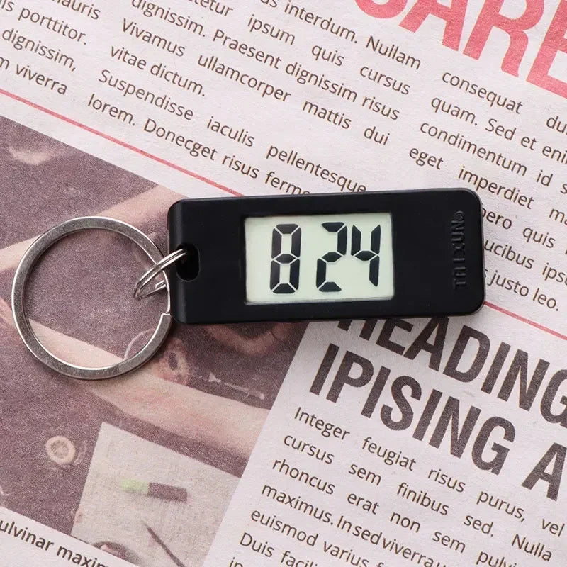 Electronic Clock Keychain Mini Electronic Neutral Student Elliptical Watch Digital Time Display Wall Clock Keychain  Led Clock