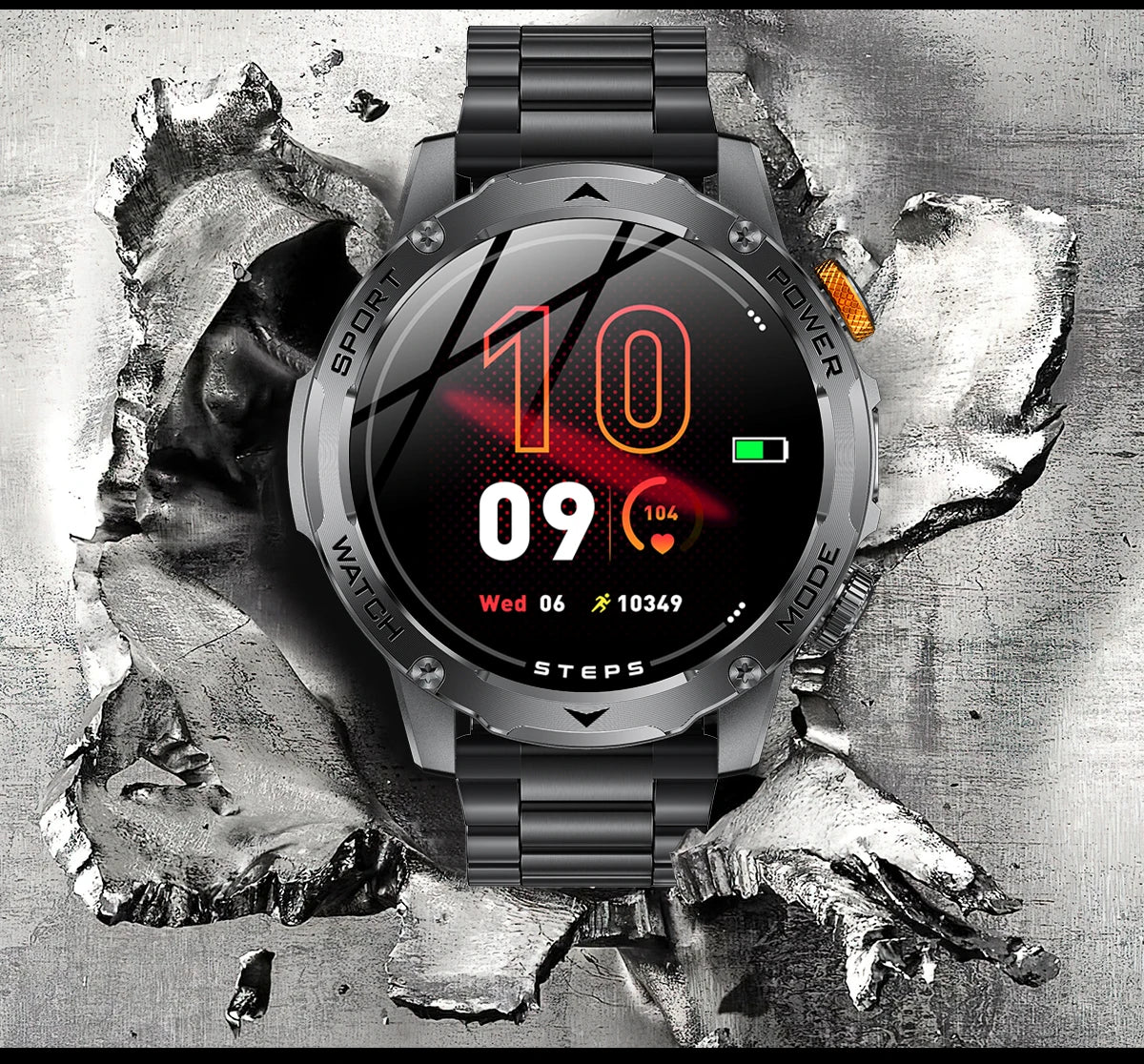 LIGE 1000 mAh Smart Watch 1.7 Inch Screen Bluetooth Call Voice Assistant Watch Sports Fitness IP68 Waterproof Smartwatch For Men