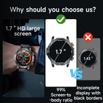 LIGE 1000 mAh Smart Watch 1.7 Inch Screen Bluetooth Call Voice Assistant Watch Sports Fitness IP68 Waterproof Smartwatch For Men