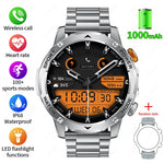 LIGE 1000 mAh Smart Watch 1.7 Inch Screen Bluetooth Call Voice Assistant Watch Sports Fitness IP68 Waterproof Smartwatch For Men