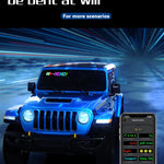 Car LED Matrix Pixel Panel DIY RGB Lighting Graffiti Scrolling Text Board Windshield Advertising Screen Bluetooth APP Control