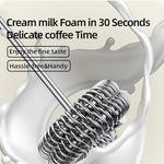 Wireless Milk Frother Electric Type-C Handheld Blender Stainless Steel Mini Coffee Maker Whisk Mixer For Coffee Cappuccino Cream