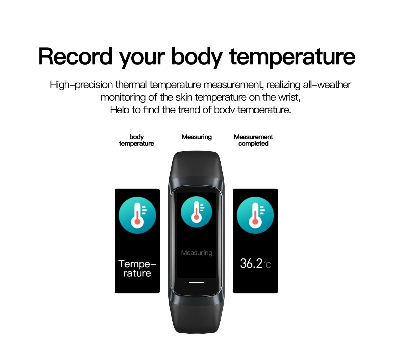 C60 Smart Bracelet Amoled Screen Heart Rate Blood Fitness Tracker SmartBand For Women Men Fashion Sport Smartwatch