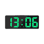 LED Digital Alarm Clock Voice-activated Mirror Double Alarm Clock Bedside Clock Temperature Snooze Electronic Watch Date Display