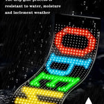 Car LED Matrix Pixel Panel DIY RGB Lighting Graffiti Scrolling Text Board Windshield Advertising Screen Bluetooth APP Control