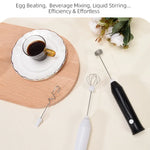 Wireless Milk Frother Electric Type-C Handheld Blender Stainless Steel Mini Coffee Maker Whisk Mixer For Coffee Cappuccino Cream