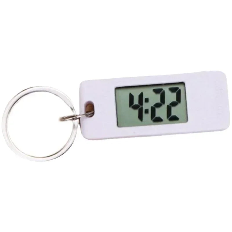 Electronic Clock Keychain Mini Electronic Neutral Student Elliptical Watch Digital Time Display Wall Clock Keychain  Led Clock