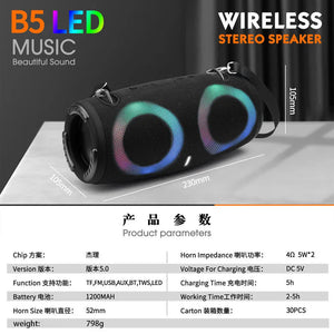 Carpbaba XTREME3R Portable Waterproof Power Bluetooth Speaker Wireless Subwoofer 360 Stereo Surround TWS FM Boom Box