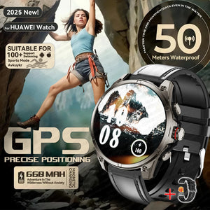 New For Huawei Ultra Hot sale GPS SmartWatch Men AMOLED HD Precise GPS Compass BT Call Health Monitor 5ATM Waterproof SWIM Watch