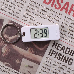 Electronic Clock Keychain Mini Electronic Neutral Student Elliptical Watch Digital Time Display Wall Clock Keychain  Led Clock