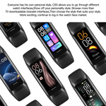 C60 Smart Bracelet Amoled Screen Heart Rate Blood Fitness Tracker SmartBand For Women Men Fashion Sport Smartwatch