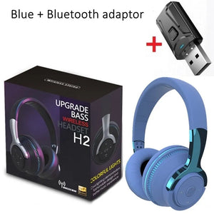 Tv Bluetooth Headphones Wireless Headphon with Mic USB Adaptor Headset Noise Canceling Stereo Foldable Bass for TV Earphone