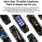 C60 Smart Bracelet Amoled Screen Heart Rate Blood Fitness Tracker SmartBand For Women Men Fashion Sport Smartwatch