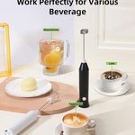 Wireless Milk Frother Electric Type-C Handheld Blender Stainless Steel Mini Coffee Maker Whisk Mixer For Coffee Cappuccino Cream