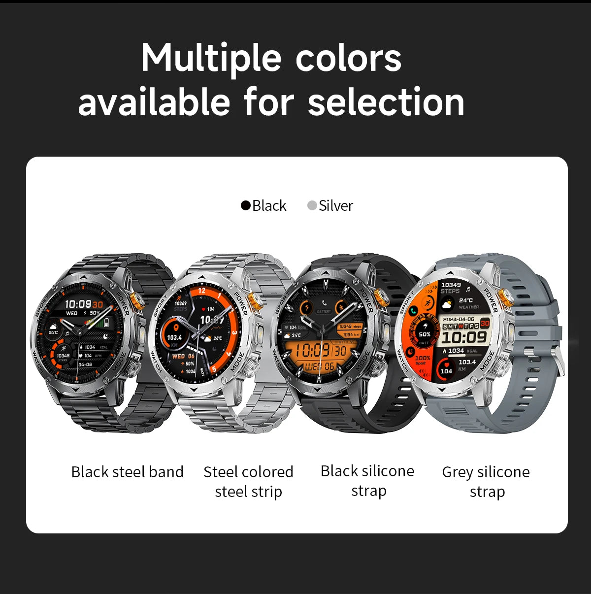 LIGE 1000 mAh Smart Watch 1.7 Inch Screen Bluetooth Call Voice Assistant Watch Sports Fitness IP68 Waterproof Smartwatch For Men