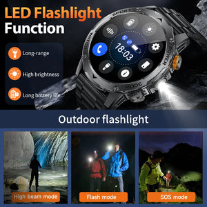 LIGE 1000 mAh Smart Watch 1.7 Inch Screen Bluetooth Call Voice Assistant Watch Sports Fitness IP68 Waterproof Smartwatch For Men