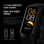 C60 Smart Bracelet Amoled Screen Heart Rate Blood Fitness Tracker SmartBand For Women Men Fashion Sport Smartwatch
