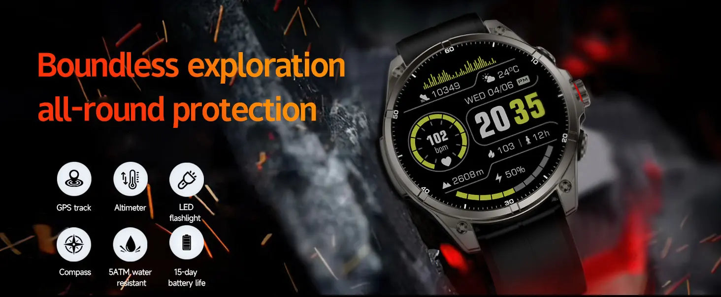 New For Huawei Ultra Hot sale GPS SmartWatch Men AMOLED HD Precise GPS Compass BT Call Health Monitor 5ATM Waterproof SWIM Watch