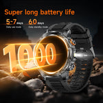 LIGE 1000 mAh Smart Watch 1.7 Inch Screen Bluetooth Call Voice Assistant Watch Sports Fitness IP68 Waterproof Smartwatch For Men