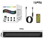 Car LED Matrix Pixel Panel DIY RGB Lighting Graffiti Scrolling Text Board Windshield Advertising Screen Bluetooth APP Control