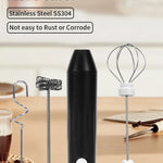 Wireless Milk Frother Electric Type-C Handheld Blender Stainless Steel Mini Coffee Maker Whisk Mixer For Coffee Cappuccino Cream