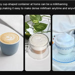 Wireless Milk Frother Electric Type-C Handheld Blender Stainless Steel Mini Coffee Maker Whisk Mixer For Coffee Cappuccino Cream