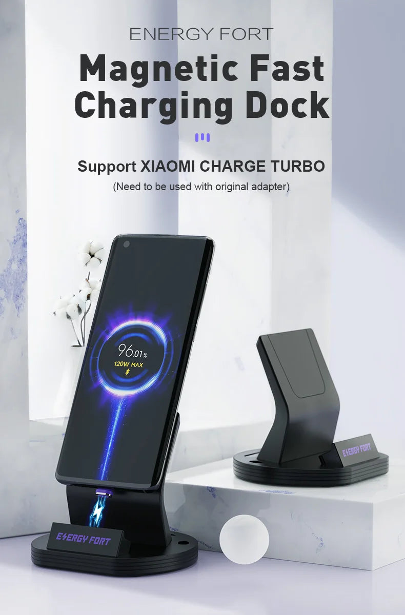 240W PD3.1 Magnetic Charging Dock for Xiaomi Redmi Huawei Samsung Super Quick Wireless Charger Stand Holder