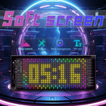 Car LED Matrix Pixel Panel DIY RGB Lighting Graffiti Scrolling Text Board Windshield Advertising Screen Bluetooth APP Control