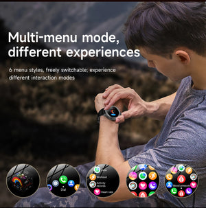 LIGE 1000 mAh Smart Watch 1.7 Inch Screen Bluetooth Call Voice Assistant Watch Sports Fitness IP68 Waterproof Smartwatch For Men