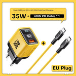 ASOMETECH 35W GaN Charger LED Display QC3.0 30W 25W PD PPS Quick Charge USB Type C Charger For iPhone 14 Pro Samsung S23 Xiaomi