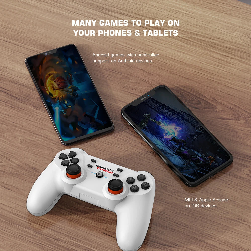 GameSir T3s White Bluetooth Wireless Gamepad Switch Game Controller for Nintendo Switch Android Smartphone Apple iPhone and PC