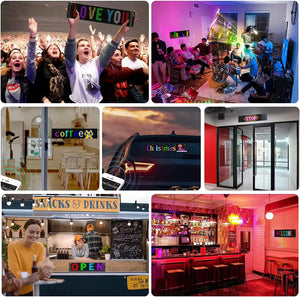 Car LED Matrix Pixel Panel DIY RGB Lighting Graffiti Scrolling Text Board Windshield Advertising Screen Bluetooth APP Control