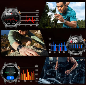 LIGE 1000 mAh Smart Watch 1.7 Inch Screen Bluetooth Call Voice Assistant Watch Sports Fitness IP68 Waterproof Smartwatch For Men